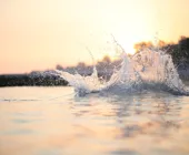 Брызги воды озеро