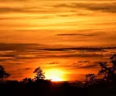 закат в джунглях Боливии