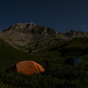 палатка в горах