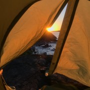 Закат из палатки