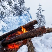 Лед и пламя. Поход с шатром в зимний лес Орехово поход, изображение 3