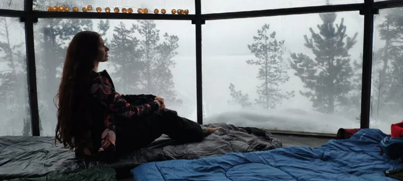 Зимняя Ладога с ночевкой в панорамных шатрах поход
