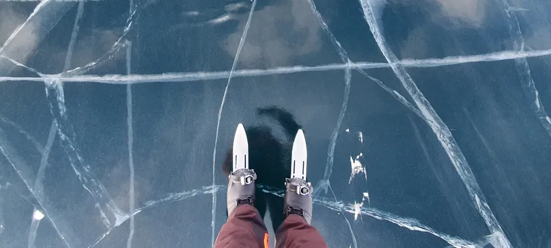 Тренировка на озерных коньках в Питере поход