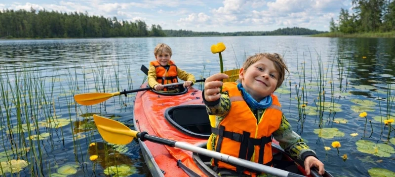 Семейный сплав на байдарках по р.Вуокса: квест и походная баня (5+) поход